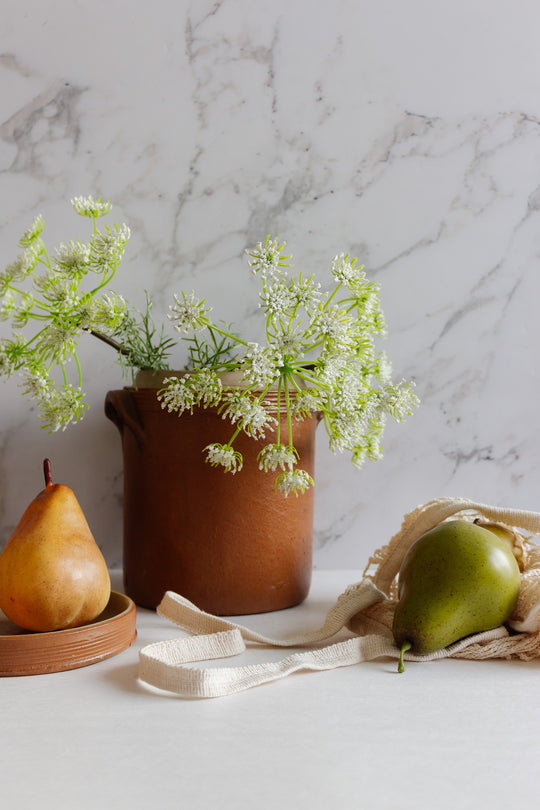 antique french stoneware salt cellar