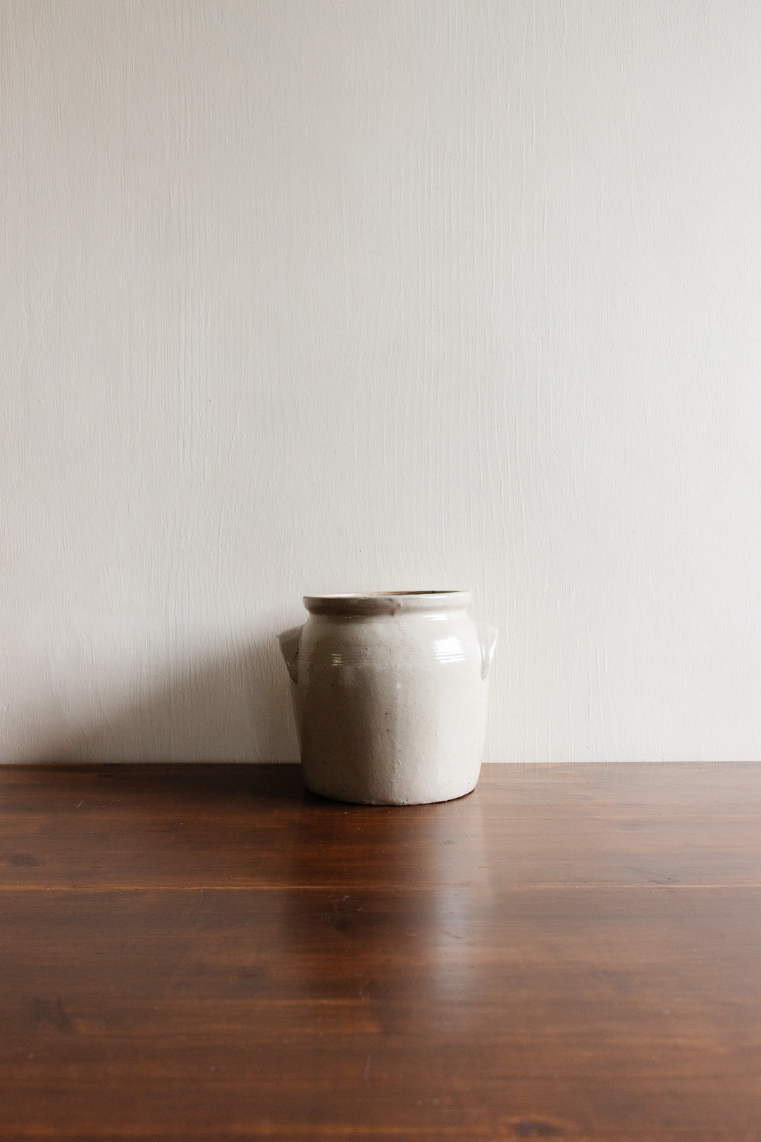antique french cream coloured confit pots