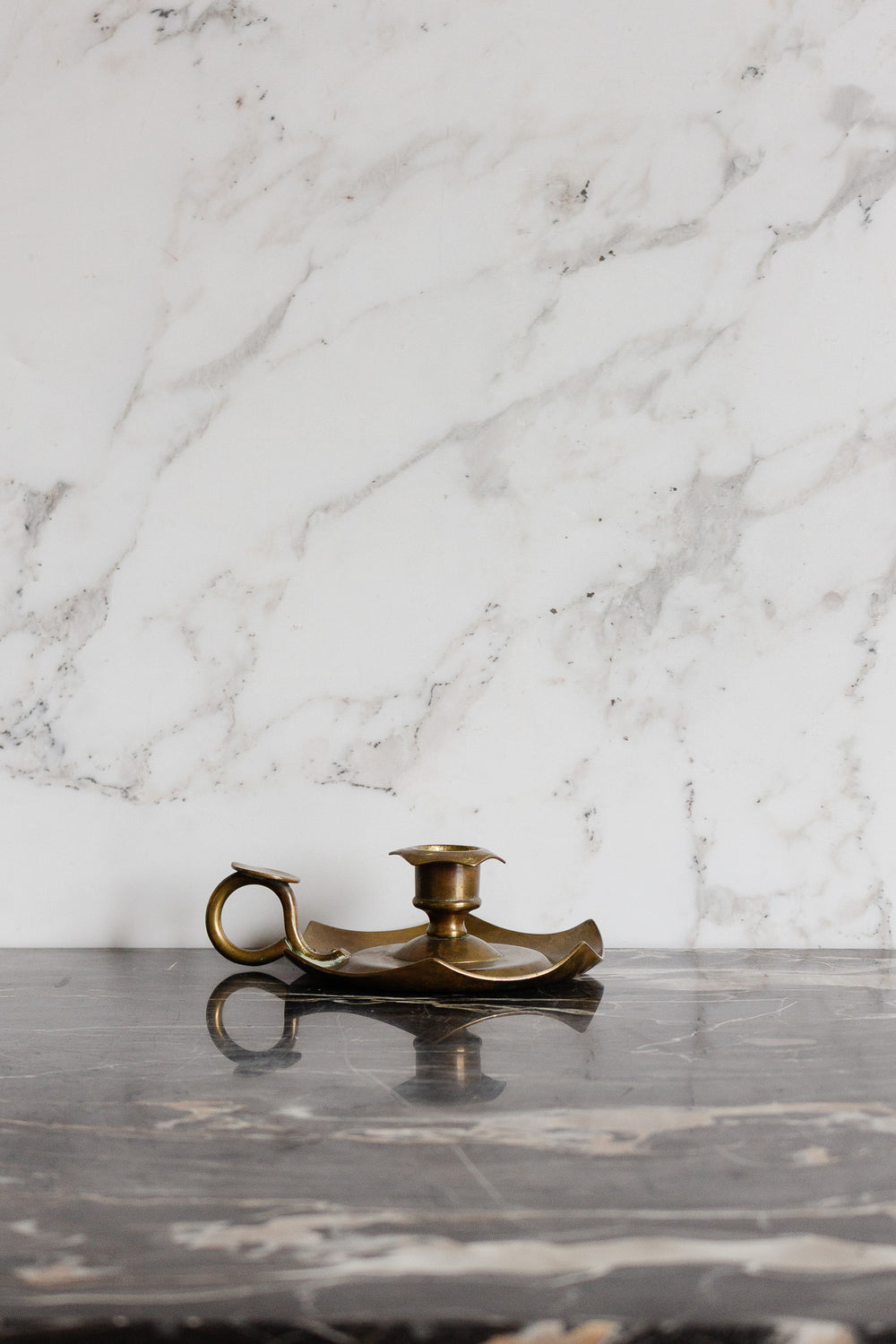 antique french brass chamberstick