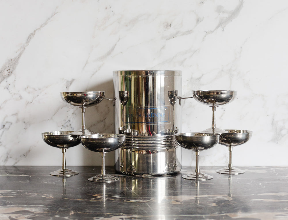 vintage french "guy degrenne" champagne bucket