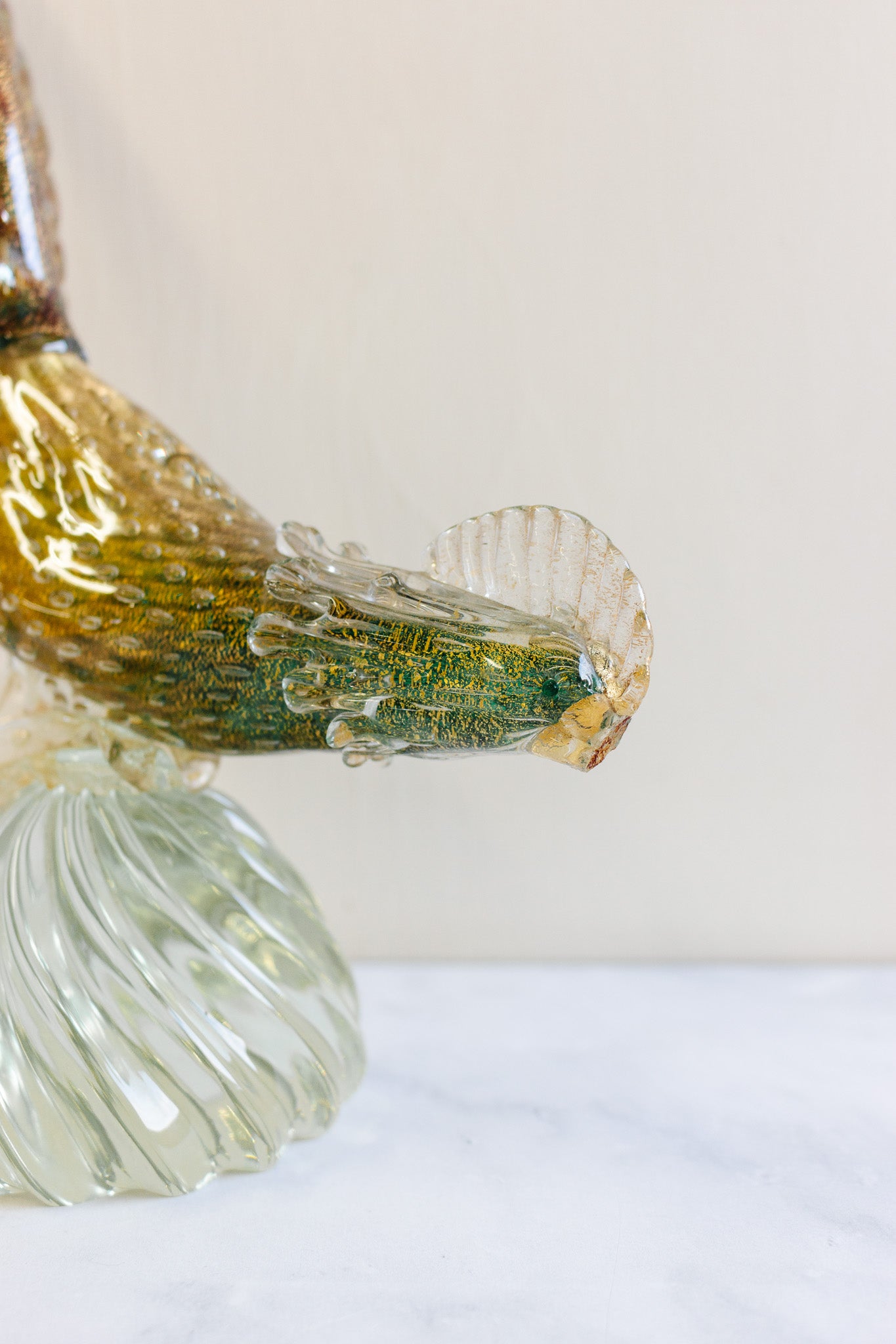 Murano Glass Bird Archimede Seguso ムラーノ MURANO, Italy - Archimede Seguso - Rare Bianco Nero White