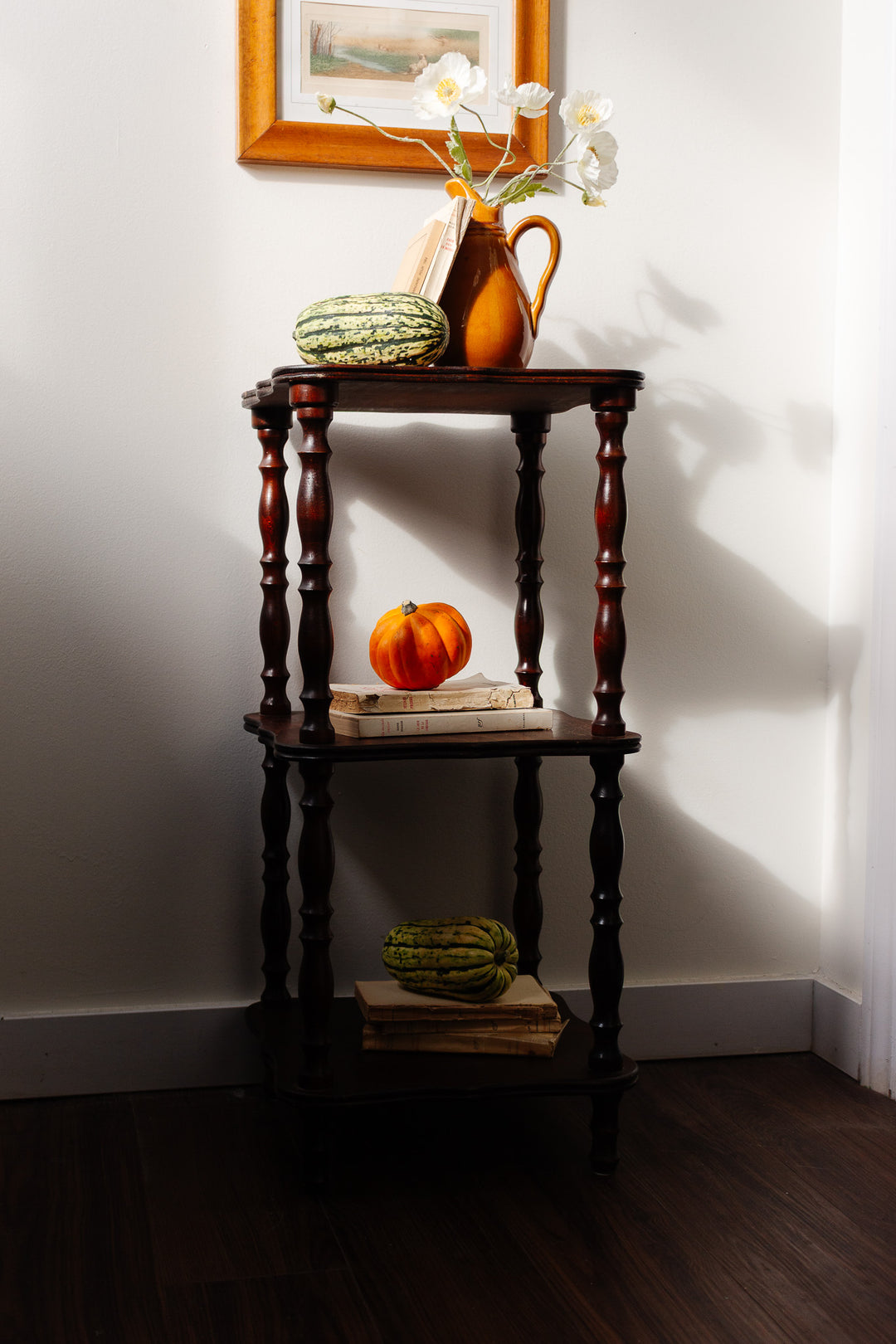 vintage french pine tiered table