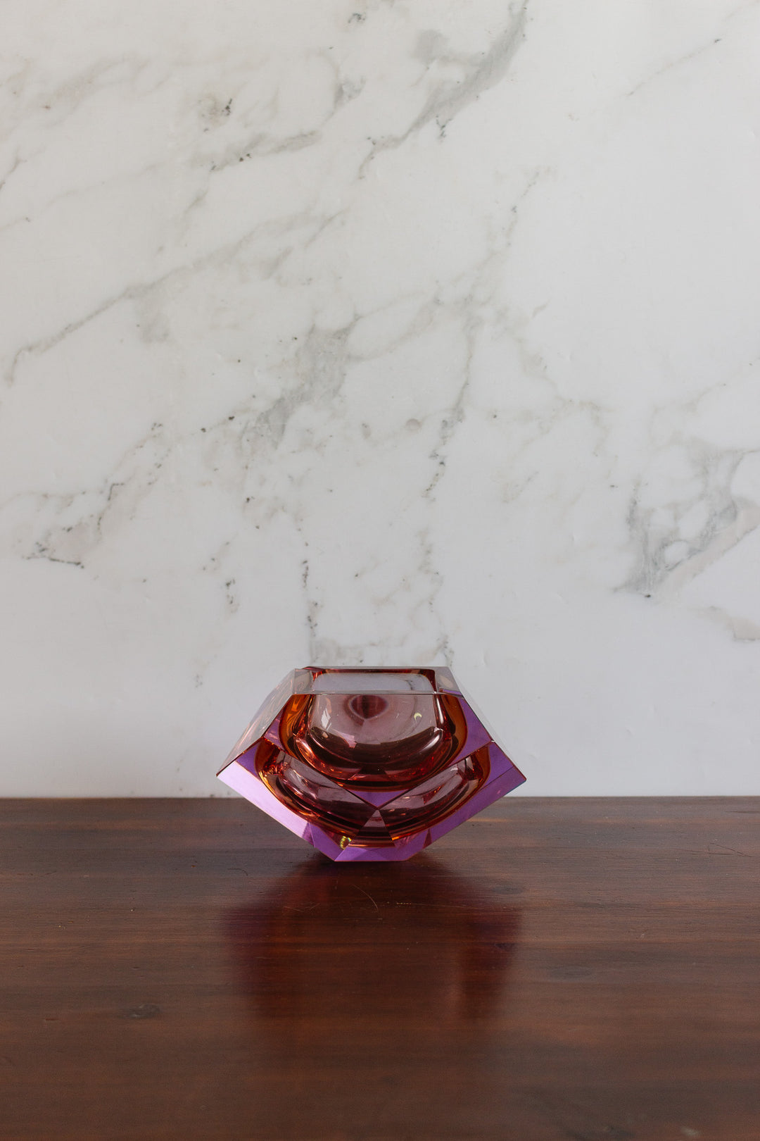 1960s italian murano glass multi faceted sommerso glass bowl attributed to flavio poli