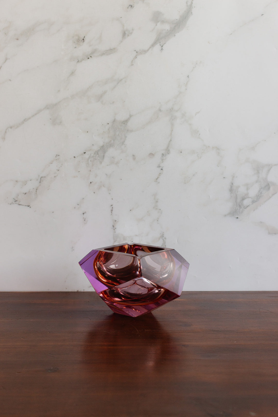 1960s italian murano glass multi faceted sommerso glass bowl attributed to flavio poli