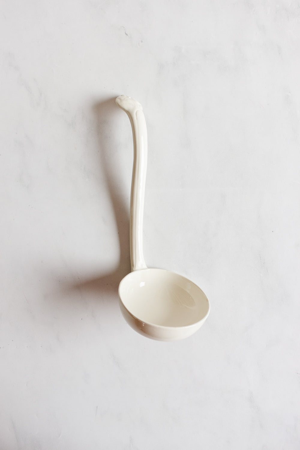 vintage french ceramic kitchen ladle