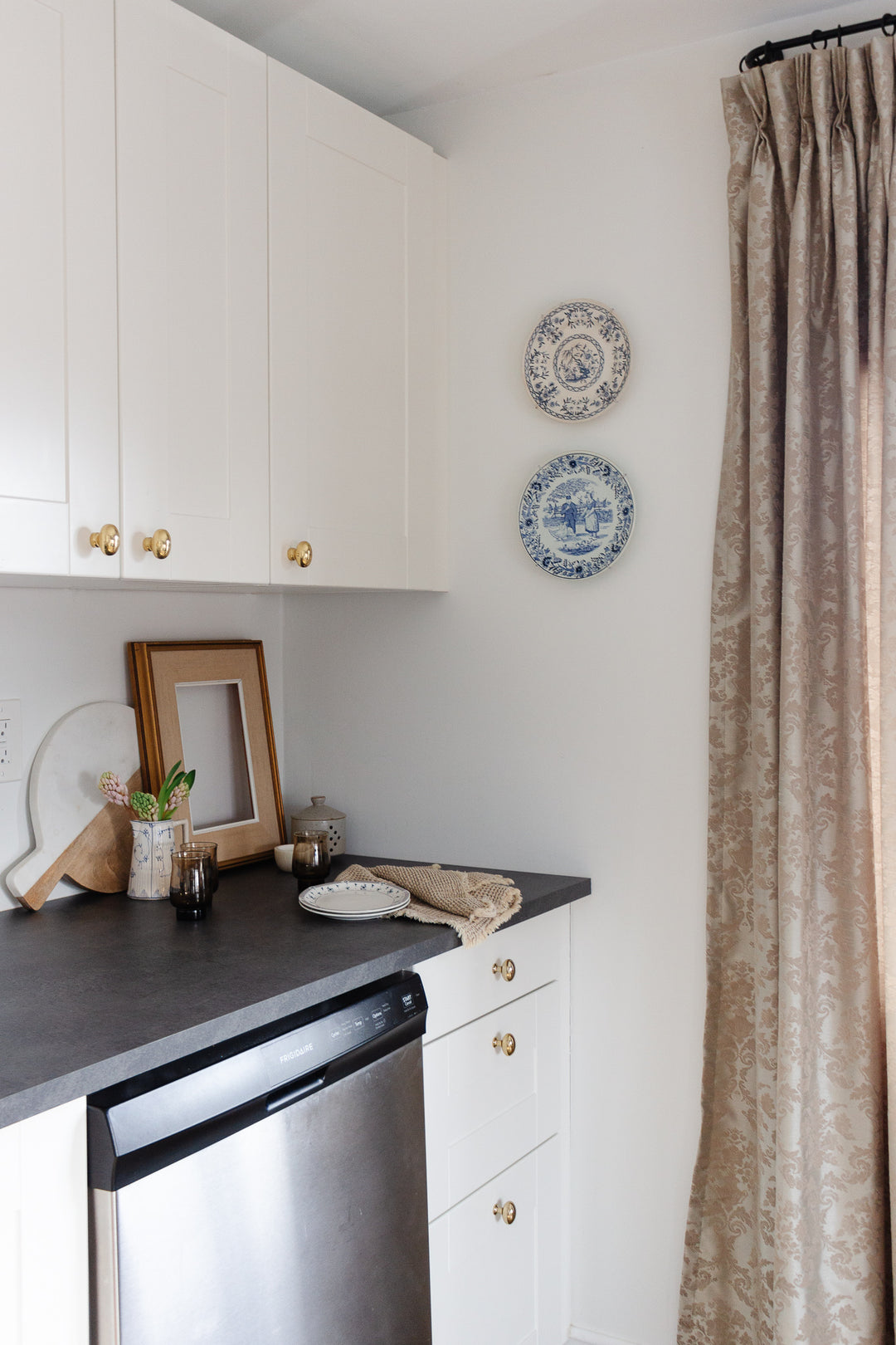 antique french blue and white plates