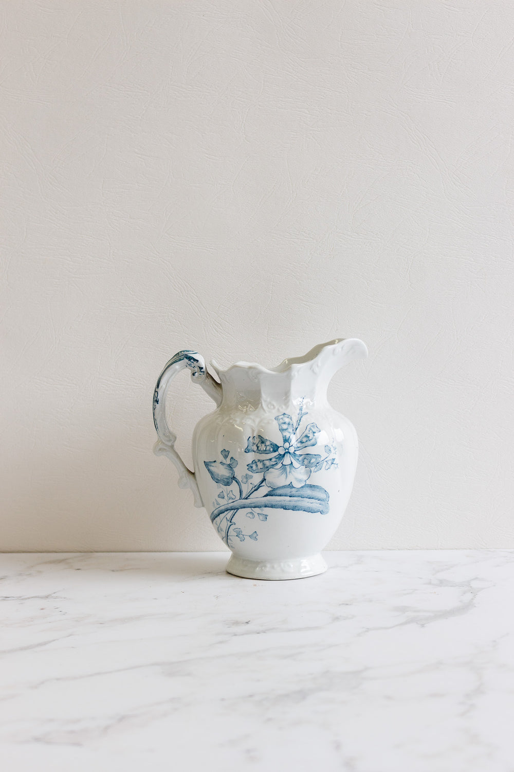 antique french transferware pitcher