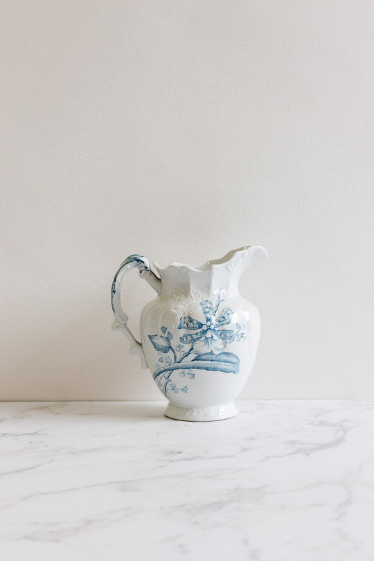 antique french transferware pitcher