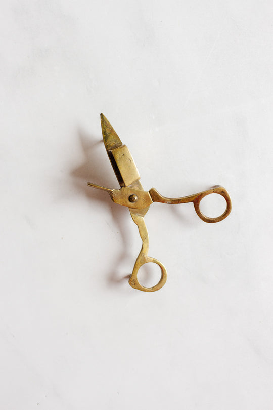 vintage french brass candle snuffer