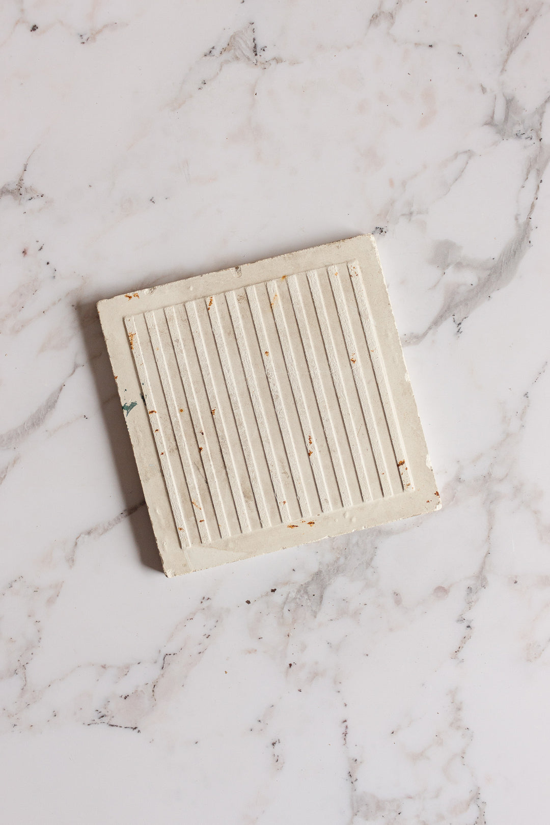 antique french handpainted porcelain tile