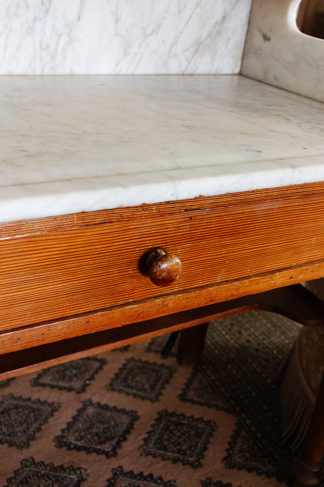 antique french marble top coiffeuse