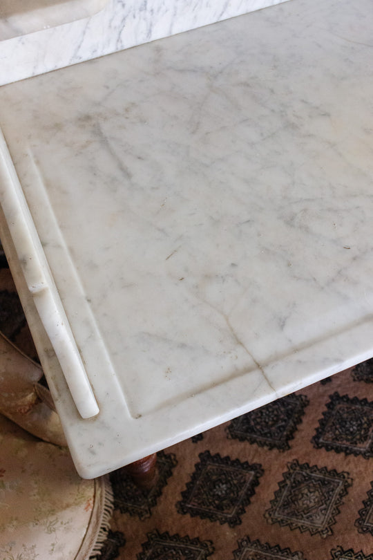 antique french marble top coiffeuse