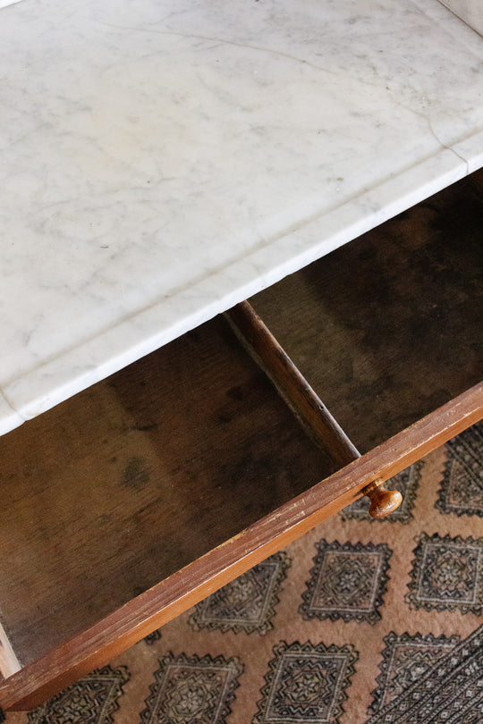 antique french marble top coiffeuse