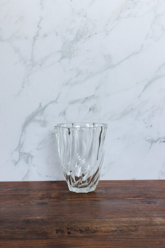 vintage french luminarc thick glass vase