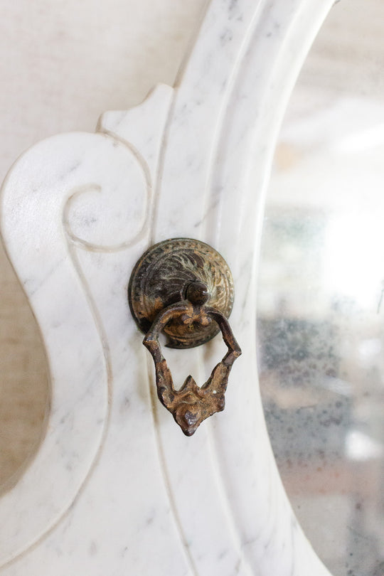 antique french marble top coiffeuse