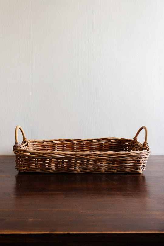 vintage french wicker tray
