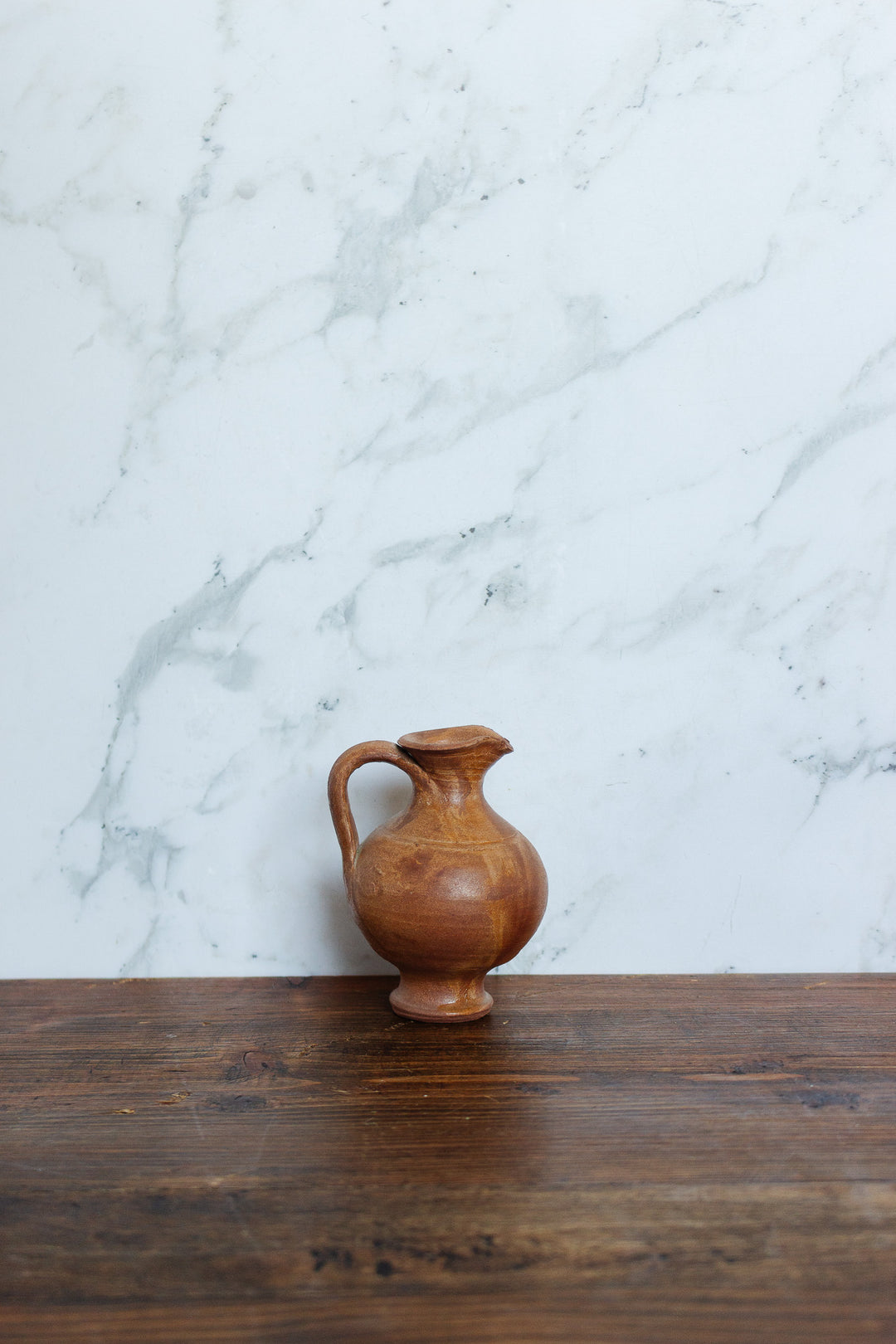 vintage french petit stoneware pitcher