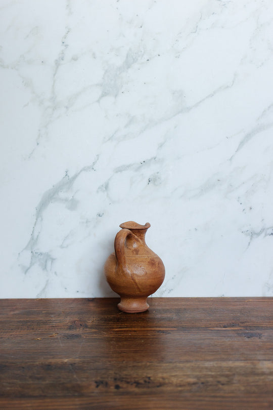 vintage french petit stoneware pitcher