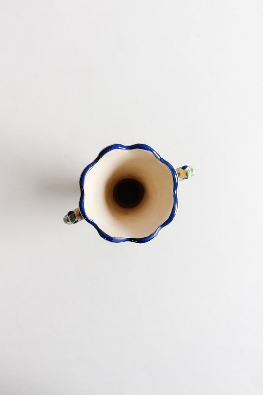 vintage french "fait main" rouen trophy vase