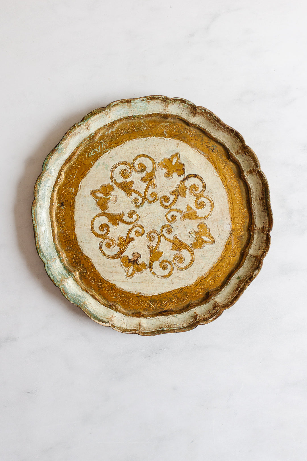 vintage italian gilt florentine tray