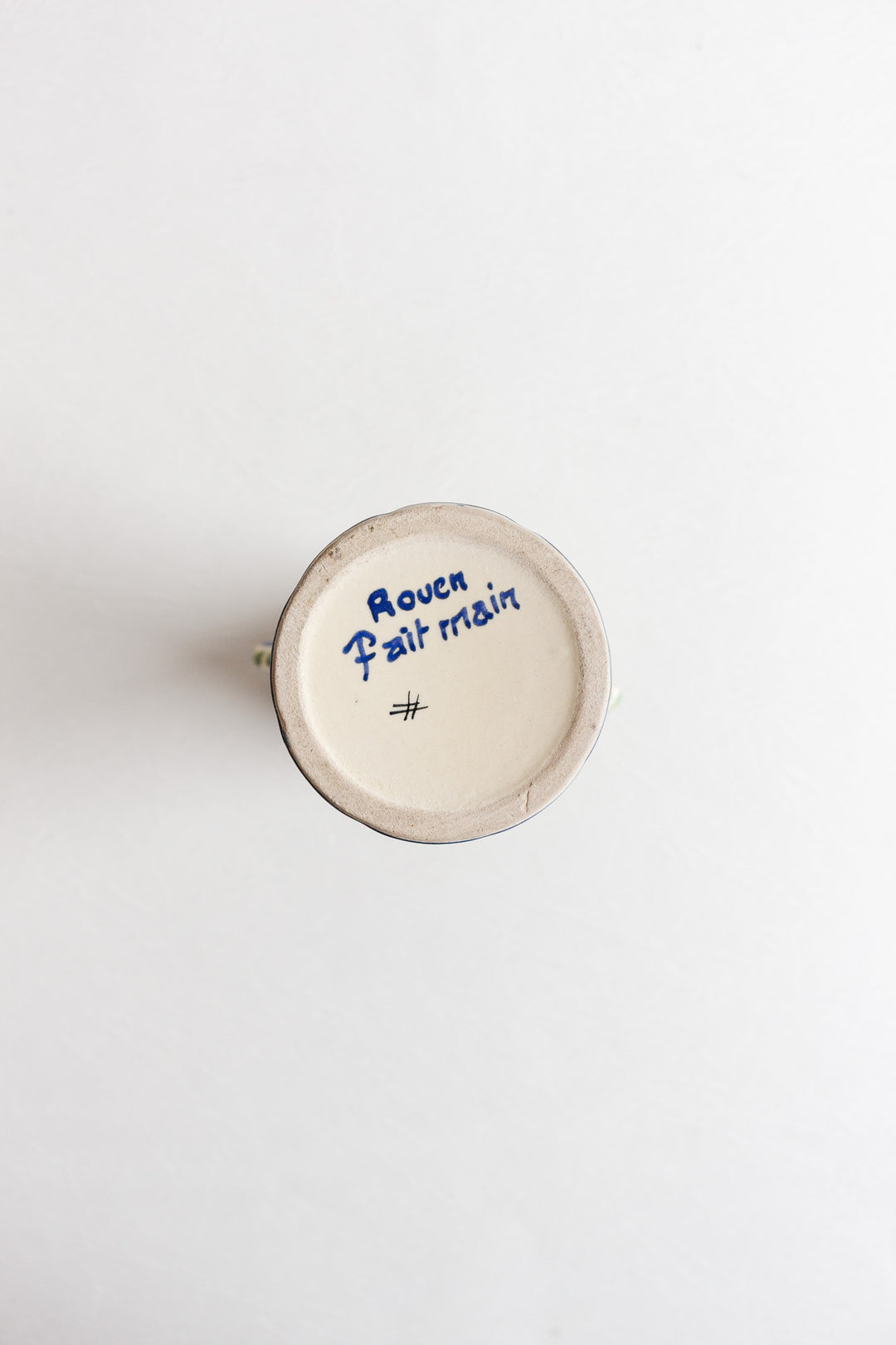 vintage french "fait main" rouen trophy vase