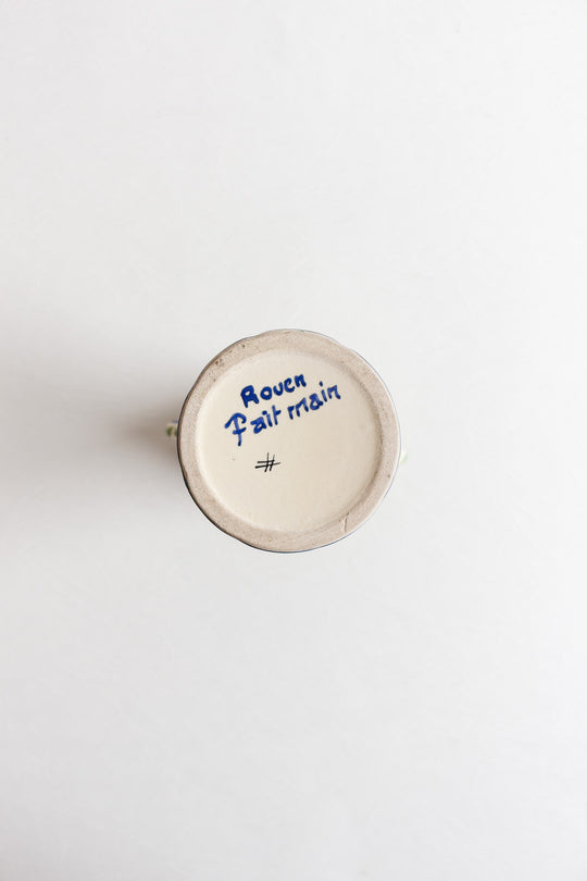 vintage french "fait main" rouen trophy vase