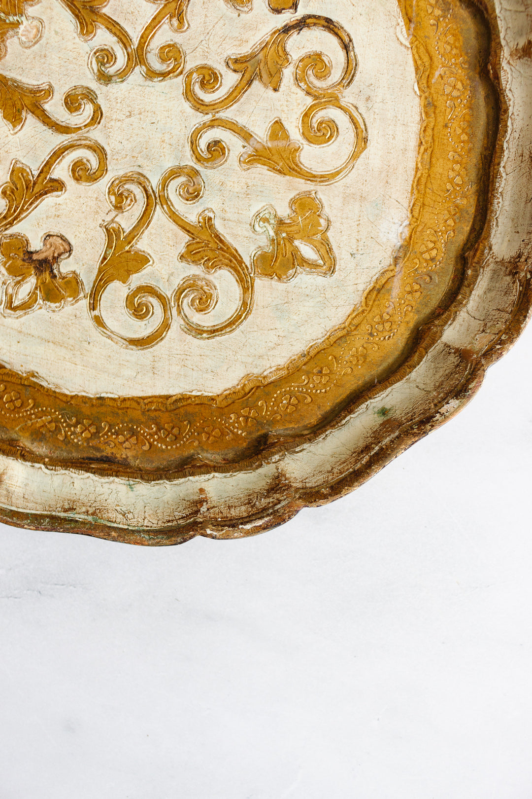 vintage italian gilt florentine tray