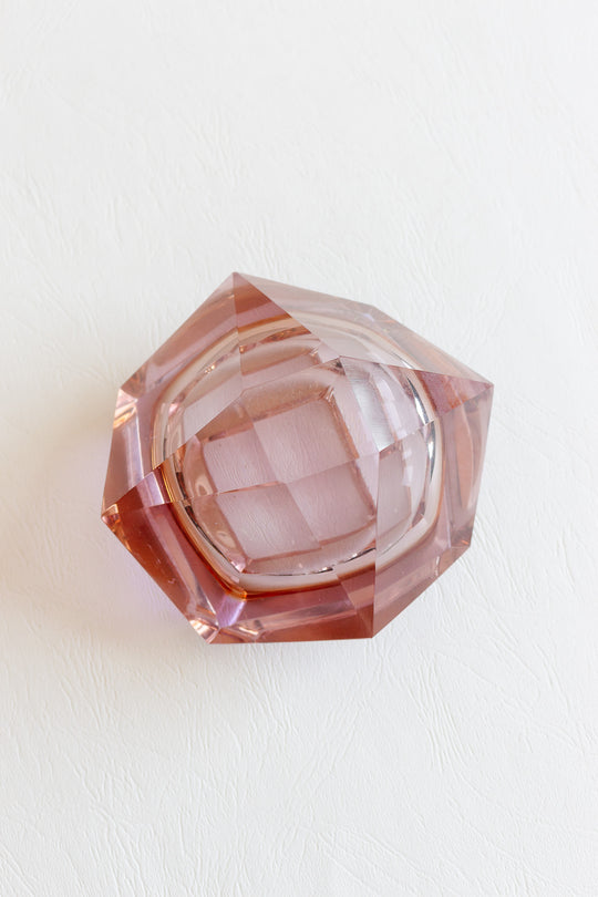 1960s italian murano glass multi faceted sommerso glass bowl attributed to flavio poli