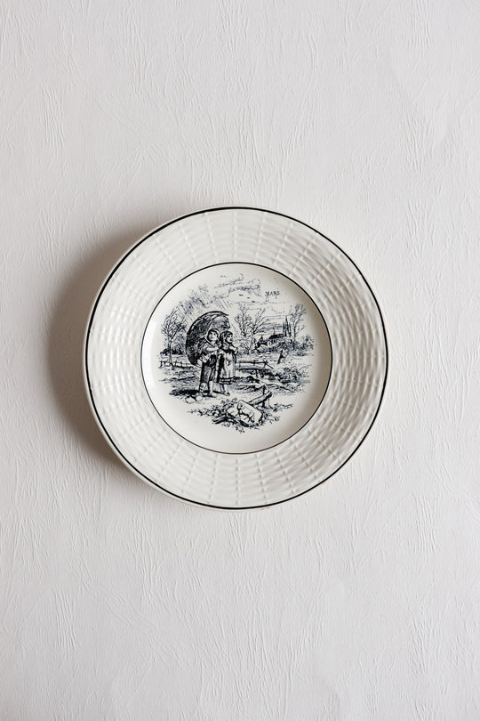 digoin sarreguemines "les mois" talking plates