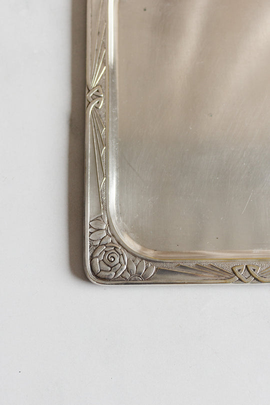 1930s french silver liqueur glasses with tray