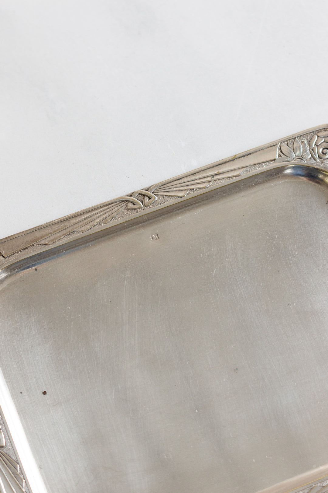 1930s french silver liqueur glasses with tray