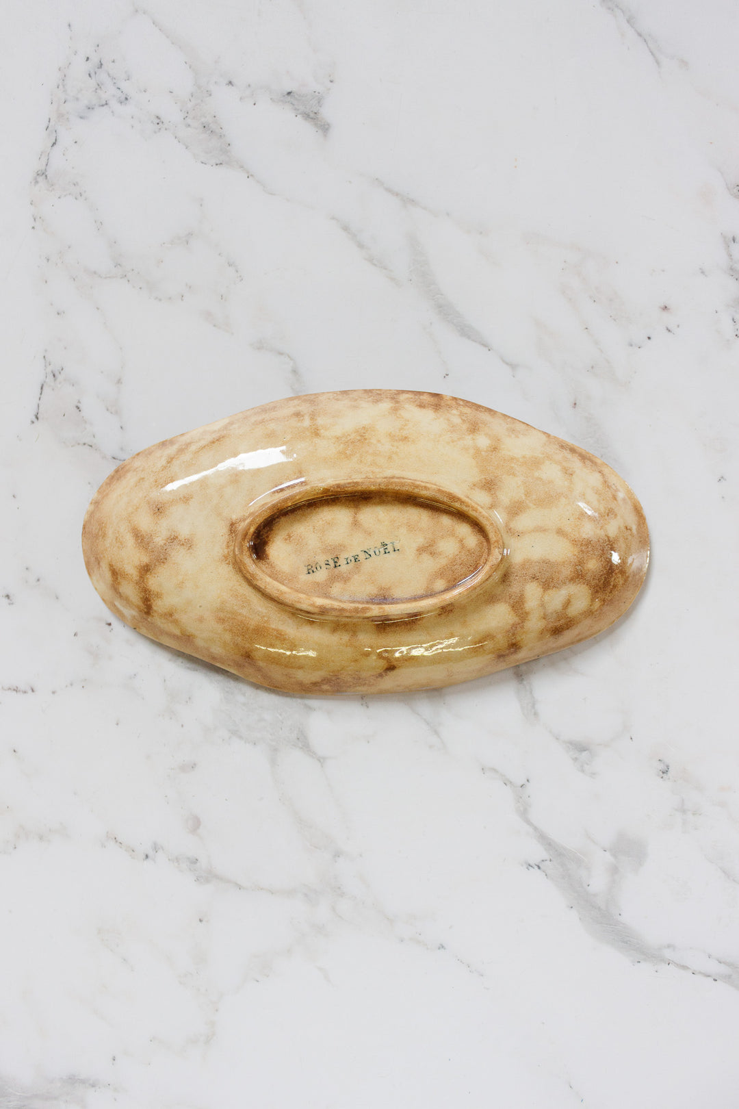 antique french "rose de noël" ravier
