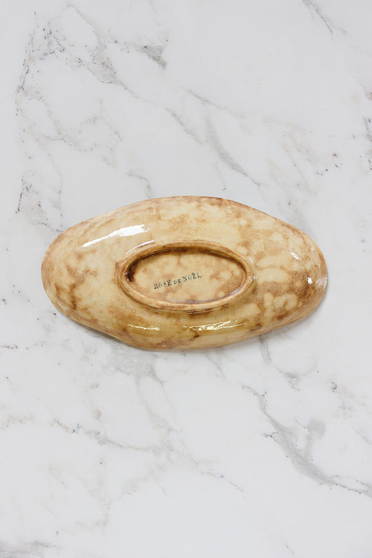 antique french "rose de noël" ravier
