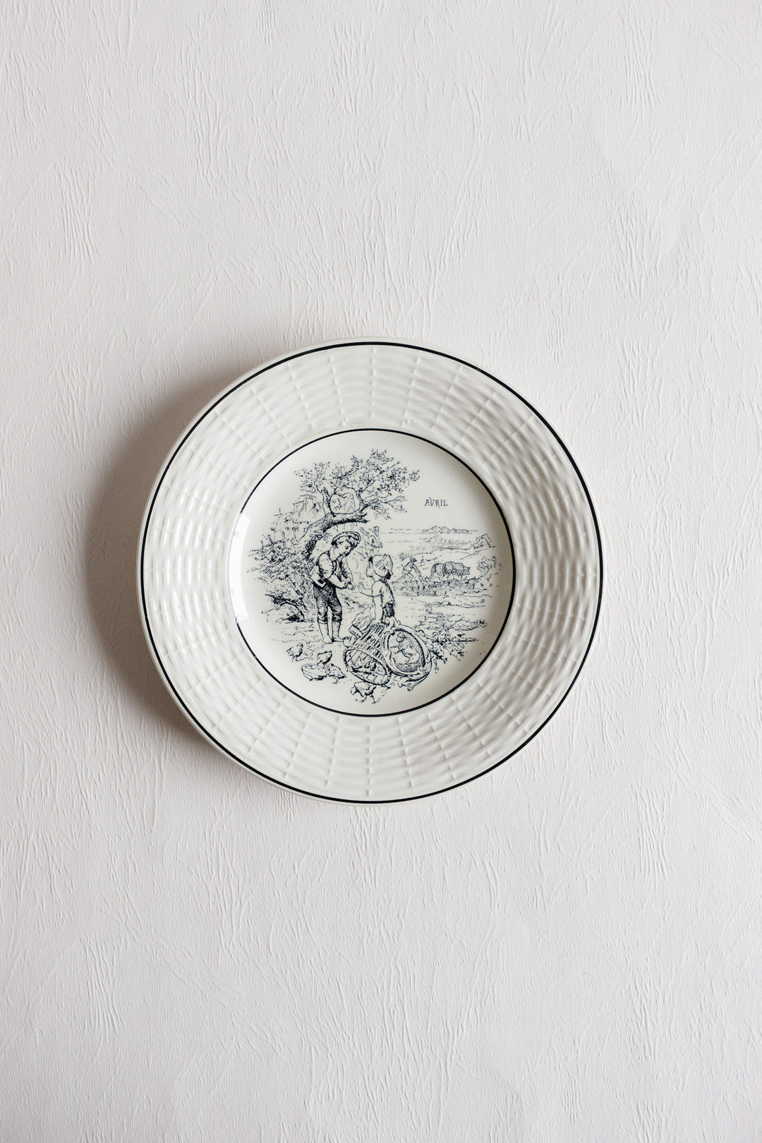 digoin sarreguemines "les mois" talking plates