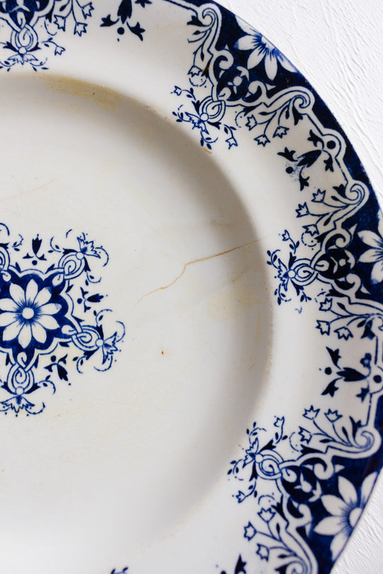 antique french Longwy transferware plate