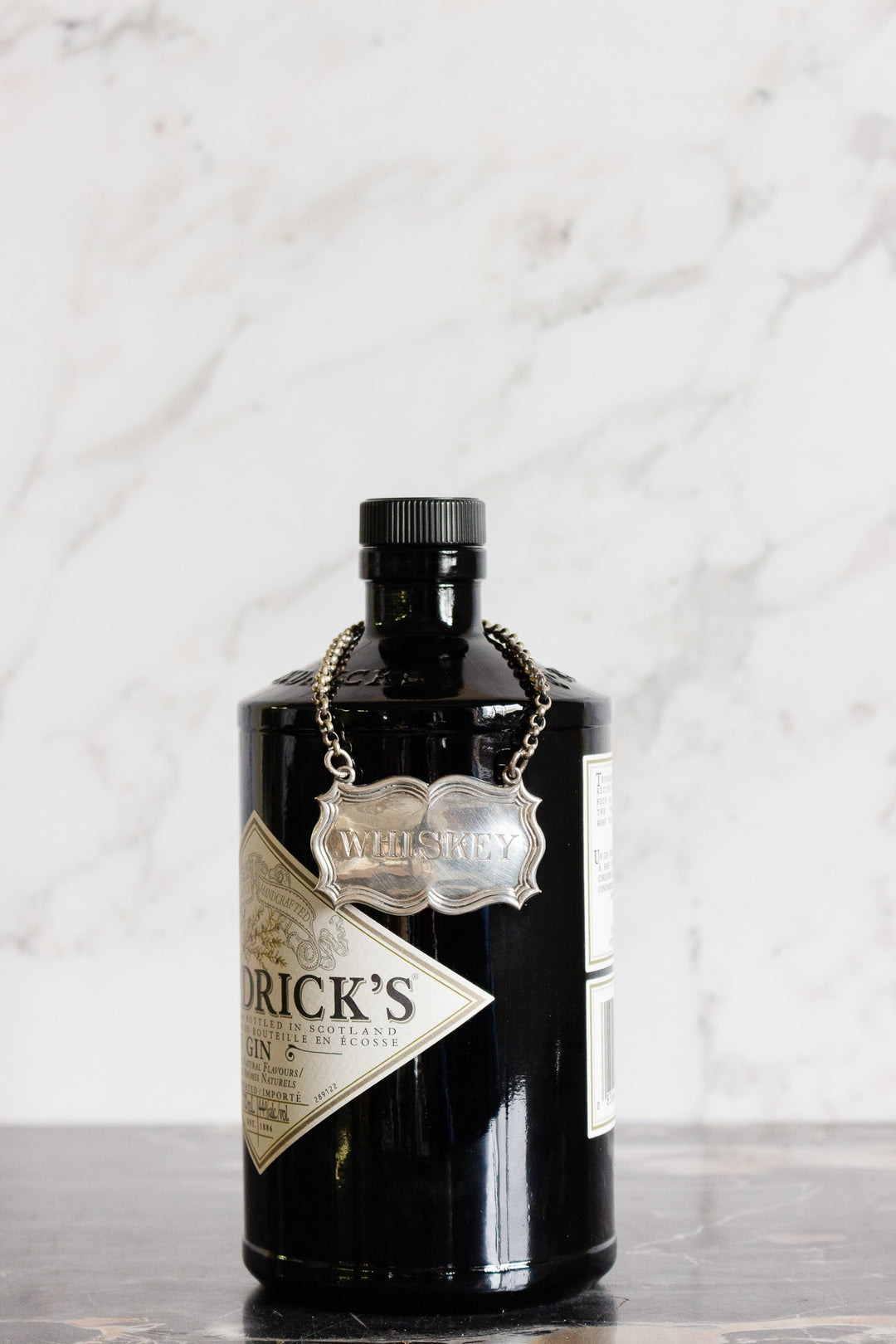 vintage English liquor decanter  tags