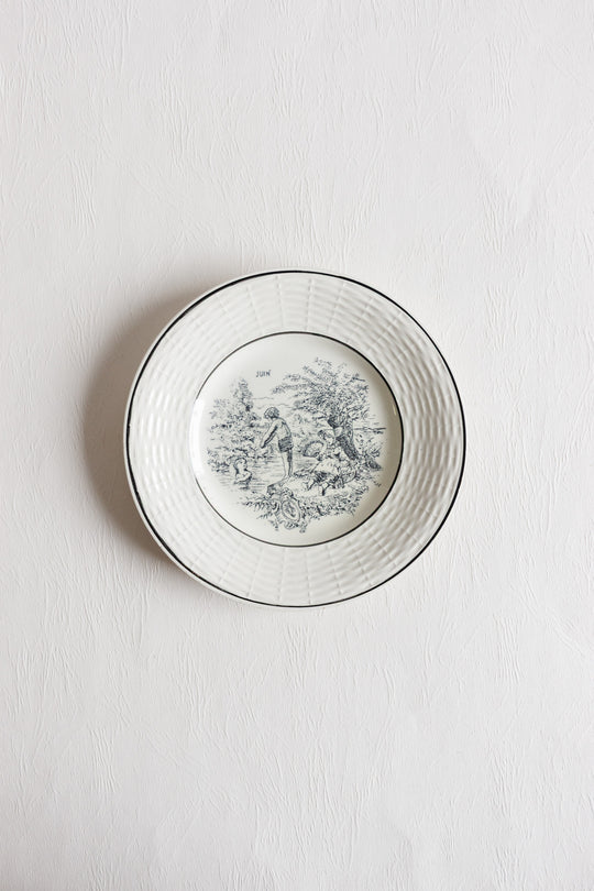 digoin sarreguemines "les mois" talking plates