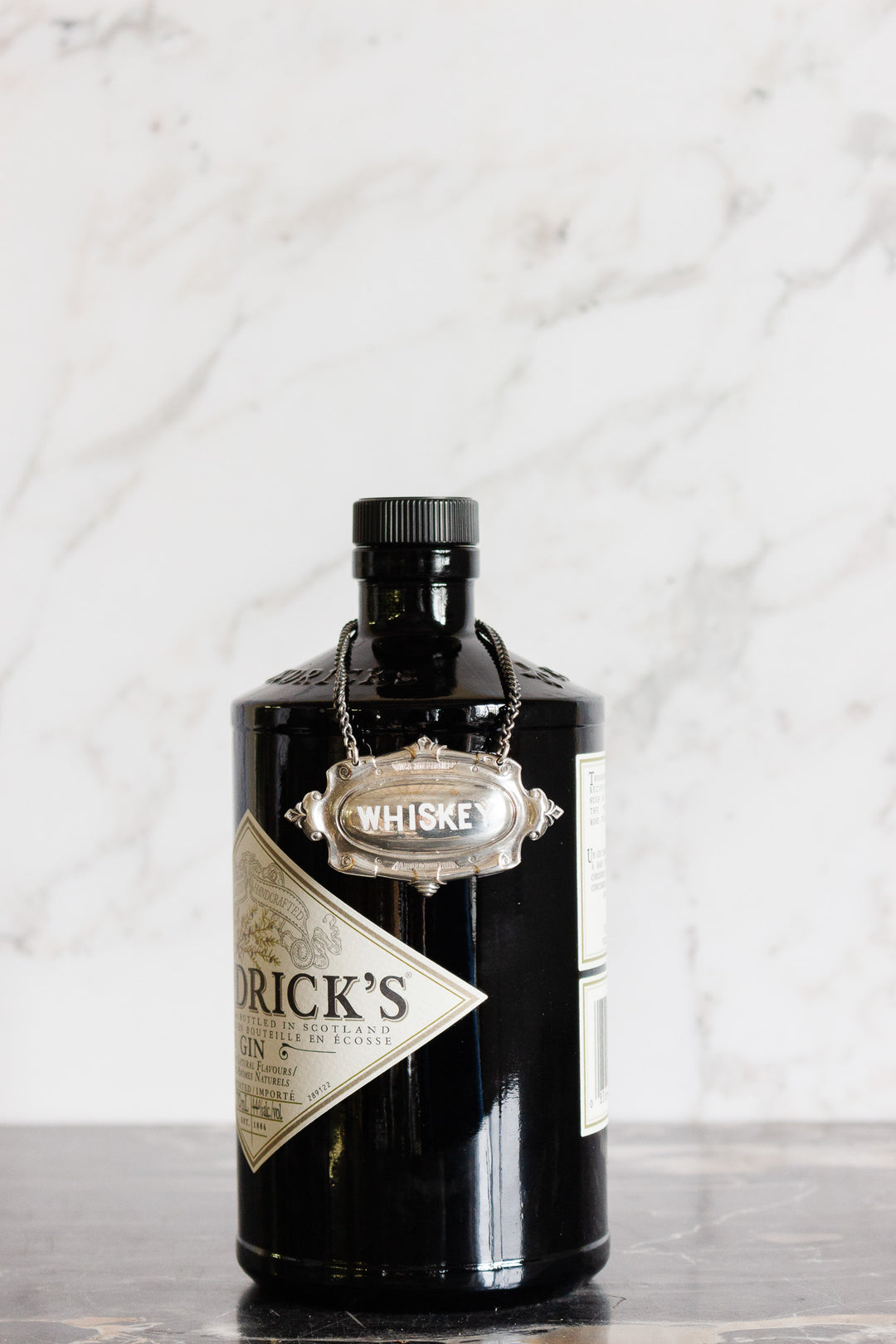 vintage English liquor decanter  tags