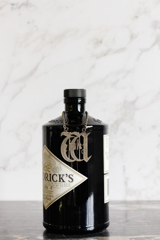 vintage English liquor decanter  tags