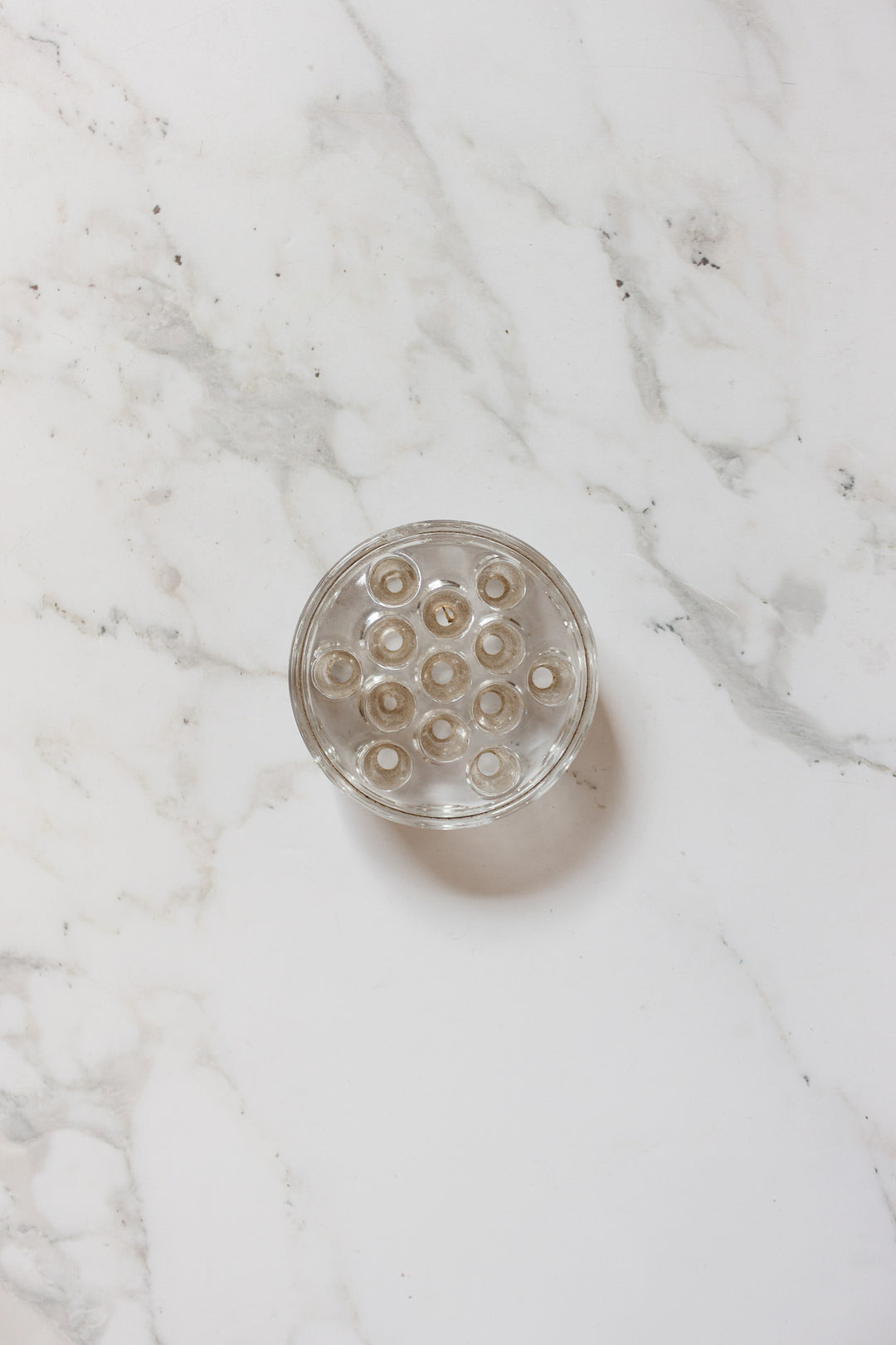 antique french glass floral frog