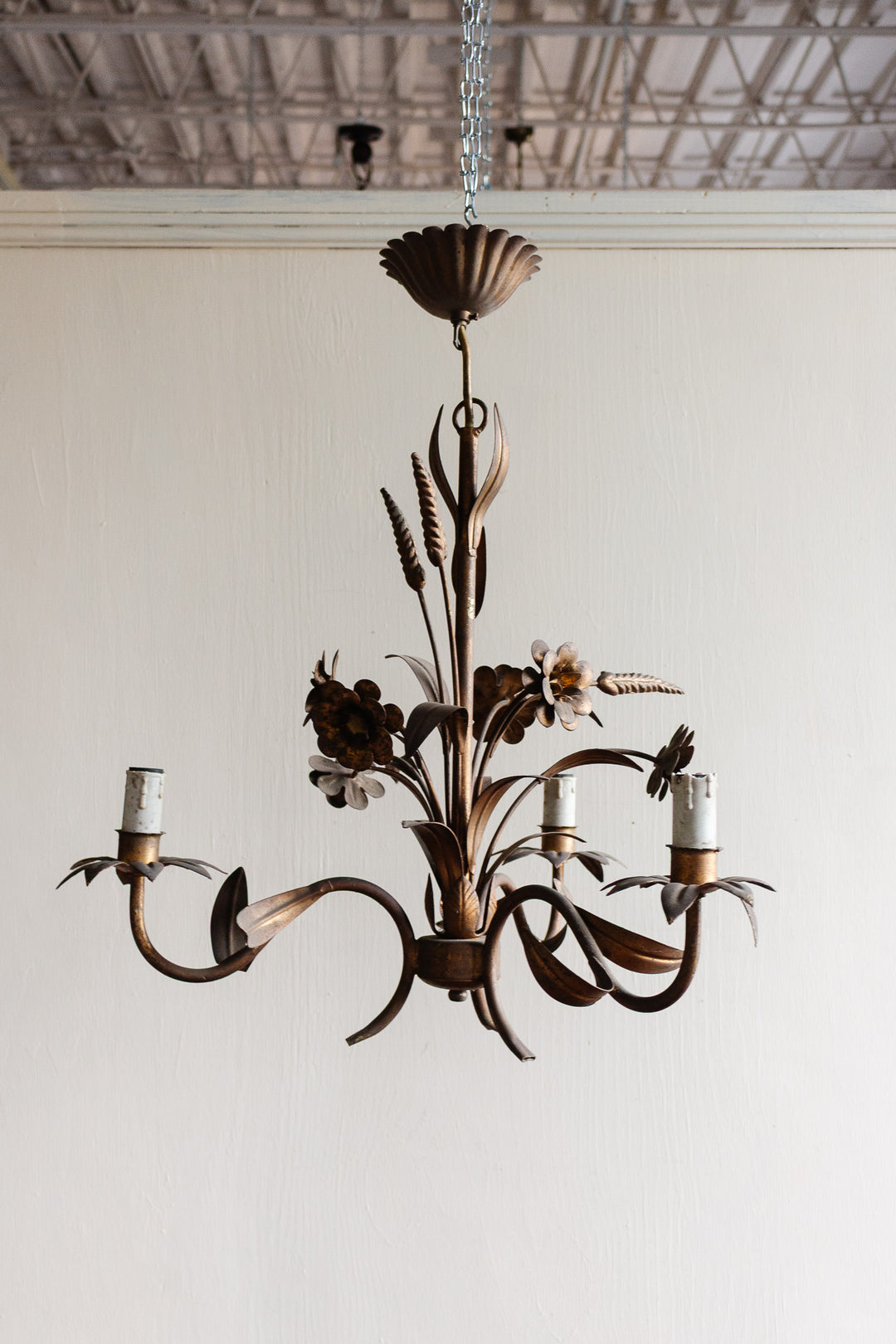 vintage french wheatsheaf chandelier ii
