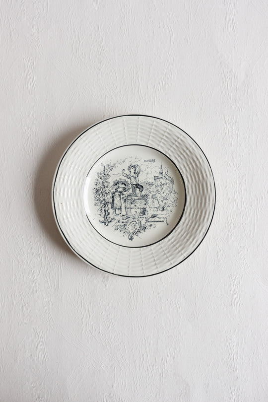digoin sarreguemines "les mois" talking plates