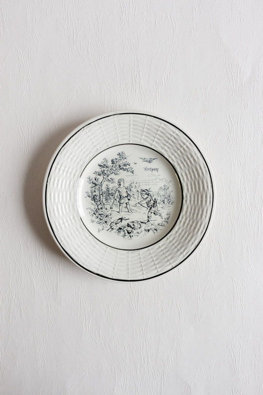 digoin sarreguemines "les mois" talking plates