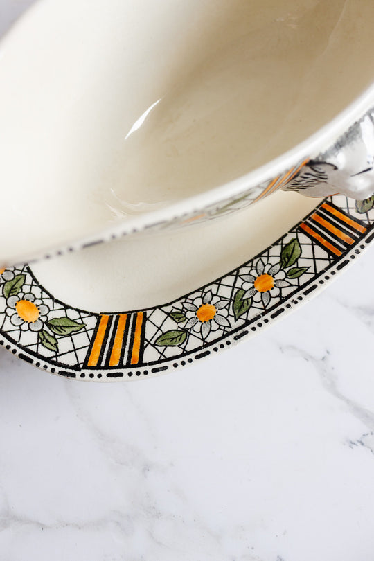 antique "elizabeth" gravy boat