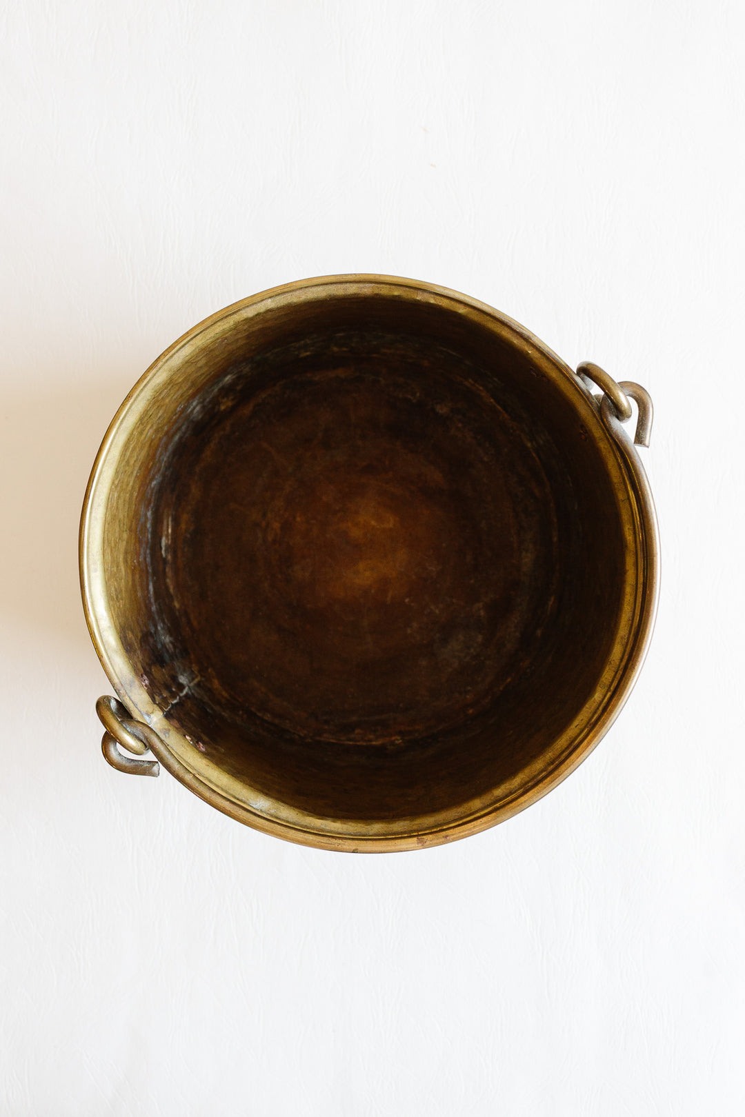 vintage french hammered brass bucket
