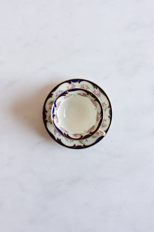 vintage aynsley teacup with miniature roses