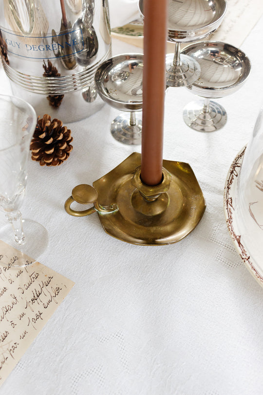 antique french brass chamberstick