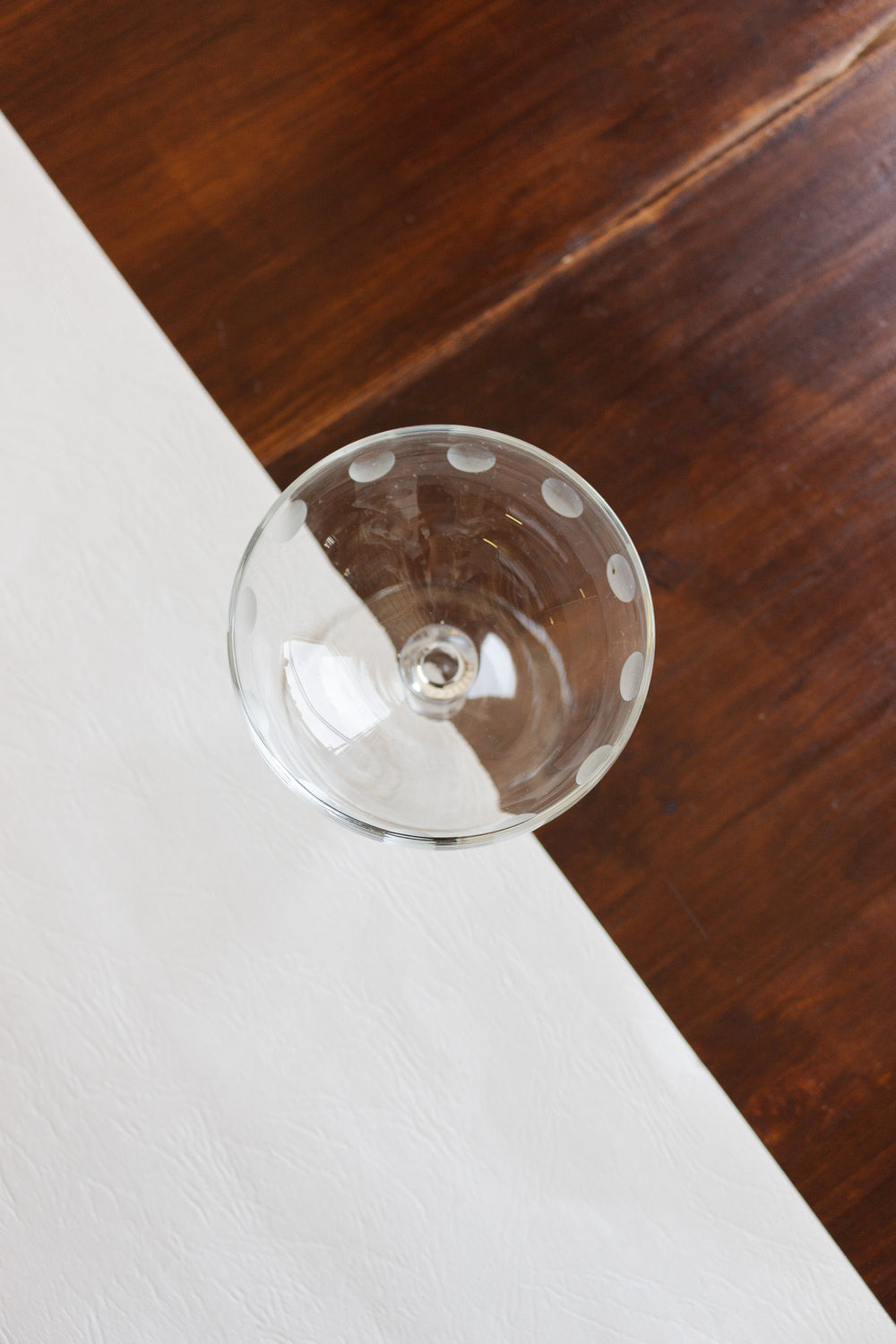 vintage french glass champagne coupes,  set of 4