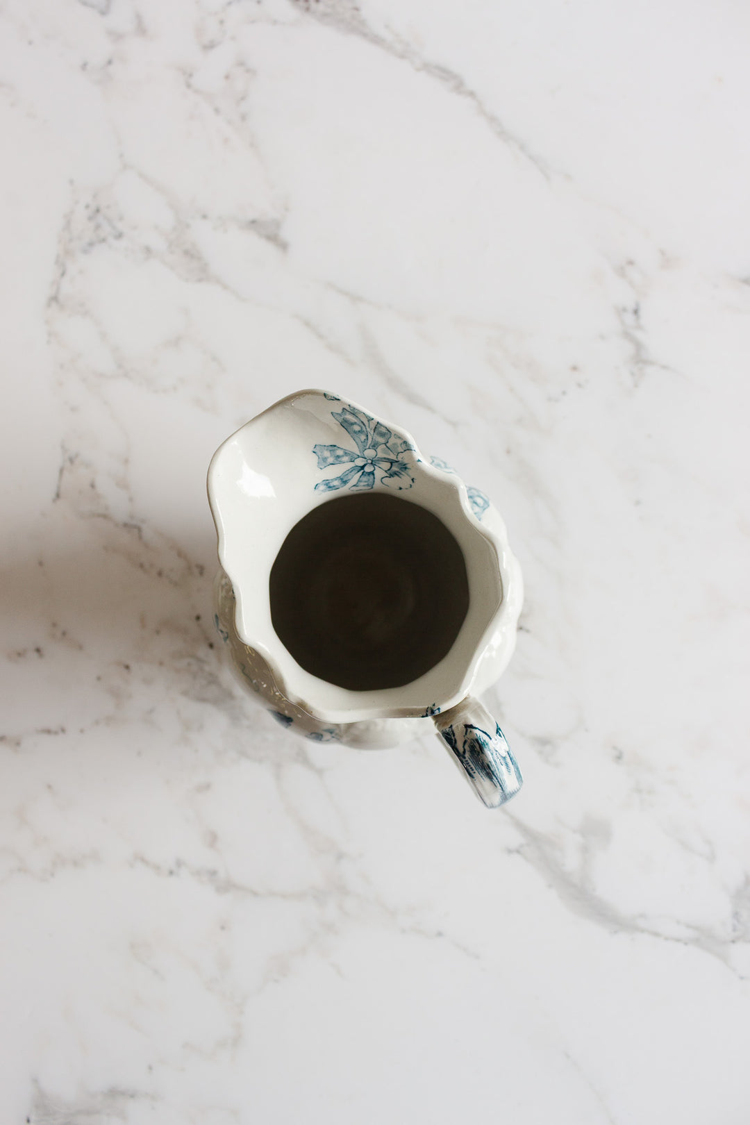 antique french transferware pitcher