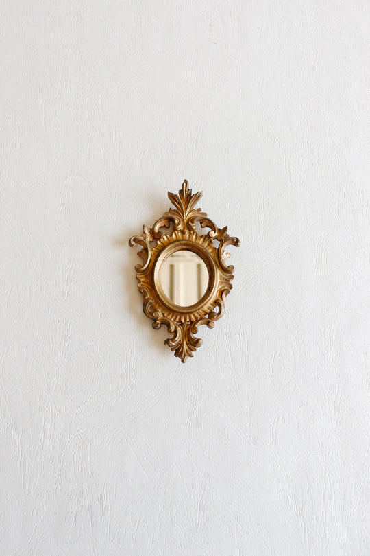 vintage italian petite gilt mirror